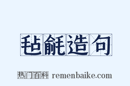 毡毹造句是什么意思的图片